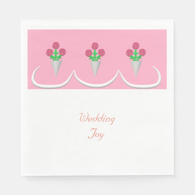 Servilleta De Papel Boda Bouquet - Boda Alegría (Anverso)