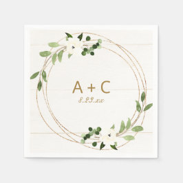 Servilleta De Papel Boda Bridal Shower Geometric Faux Relieve metaliza