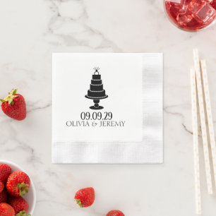 Servilleta De Papel Boda Cake