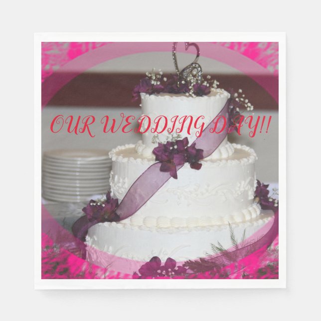 Servilleta De Papel BODA CAKE Closeup PAPkin (Anverso)