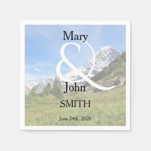 Servilleta De Papel Boda campestre montañosa romántica en Suiza