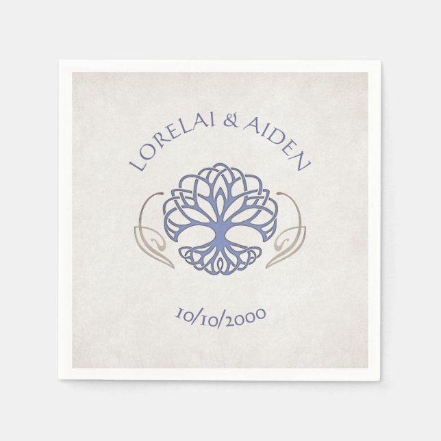 Servilleta De Papel Boda Celta Medieval Fantasy (Anverso)