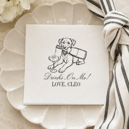 Servilleta De Papel Boda Champán Labrador Retriever Clásico