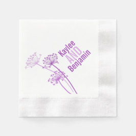 Servilleta De Papel Boda chervil / vacas perejil bollo de papel púrpur