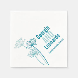 Servilleta De Papel Boda chervil / vacas perejil verde azulado de pape