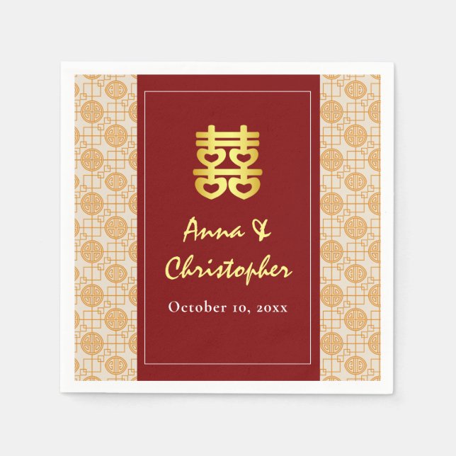 Servilleta De Papel Boda chino tradicional peranakan (Anverso)