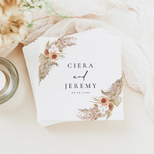 Servilleta De Papel BODA CIERA Bohemian Terracotta Pampas