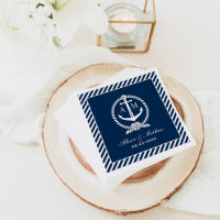 Boda Clásica con Ancla y Monograma de la Marina