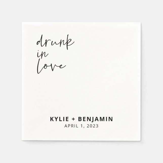 Servilleta De Papel Boda Cocktail Napkin (Anverso)