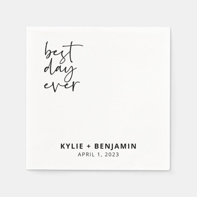 Servilleta De Papel Boda Cocktail Napkin (Anverso)