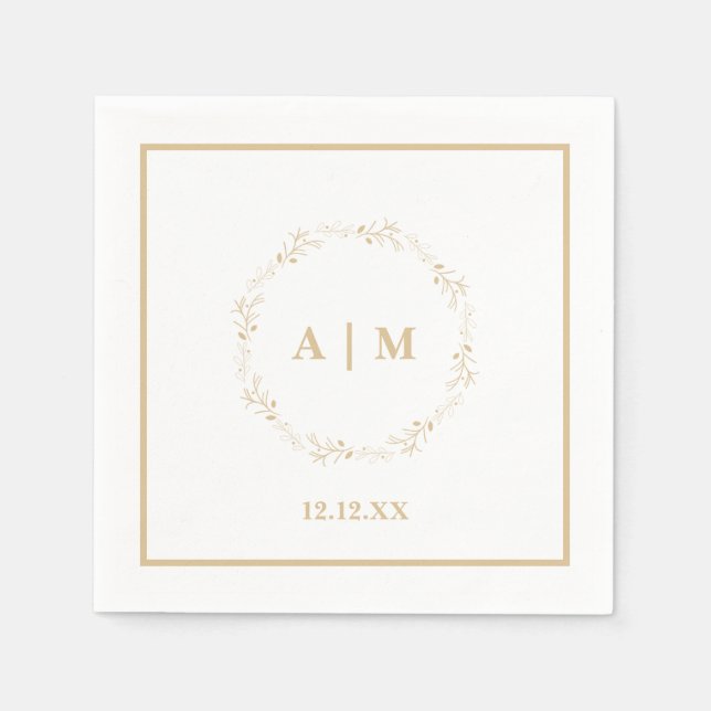 Servilleta De Papel Boda Cocktail Napkin (Anverso)