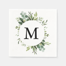 Servilleta De Papel Boda con delicado follaje de eucalipto hermoso