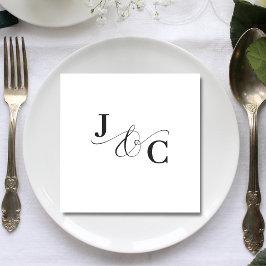 Servilleta De Papel Boda con Monograma de Ampersand