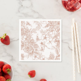 Servilleta De Papel Boda con Patrón Toile-De-Jouy
