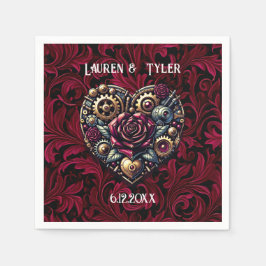 Servilleta De Papel Boda con temas góticos de Steampunk personalizado