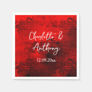 Servilleta De Papel Boda Creative Abstract Artwork Red