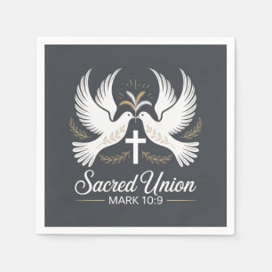 Servilleta De Papel Boda Cristiana Unión Sagrada