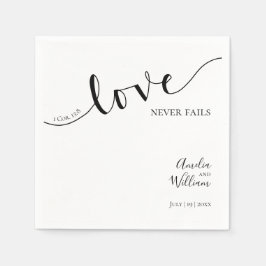 Servilleta De Papel Boda, Cristiano, Simple, Elegante, Tipografía,
