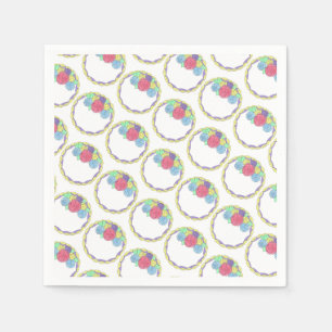 Servilleta De Papel Boda Cumpleaños Bridal Shower Floral Torta redonda