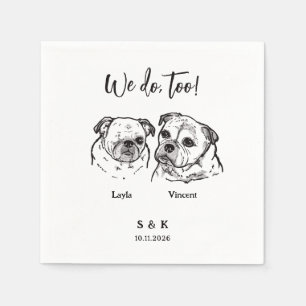 Servilleta De Papel Boda de 2 Perros 