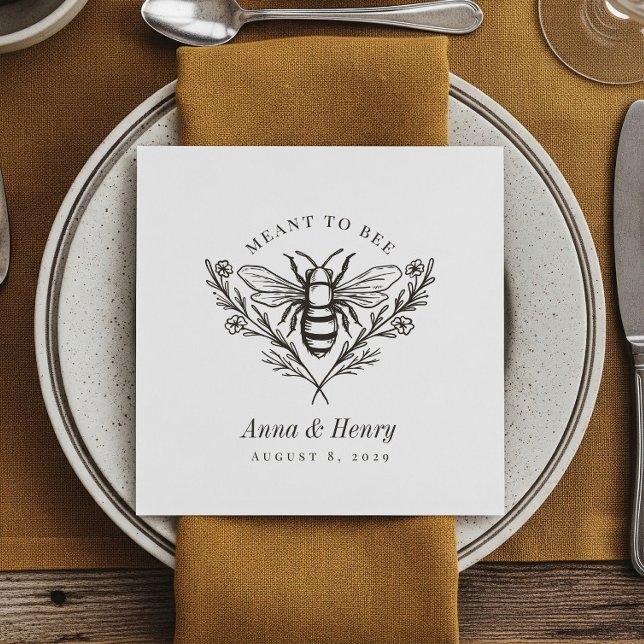 Servilleta De Papel Boda de abejas ventilado personalizado "pretendido (Subido por el creador)