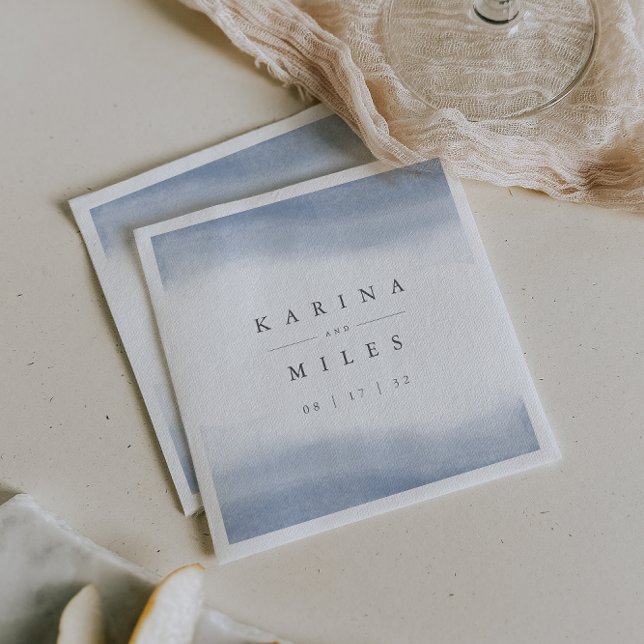 Servilleta De Papel Boda de acuarela costera de Tide Ebb (Subido por el creador)