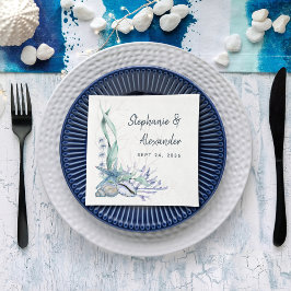 Servilleta De Papel Boda de acuarela de Blue Ocean Beach