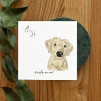 Boda de acuarela de Yellow Lab Cocktail Napkins