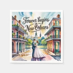 Servilleta De Papel Boda de acuarela NOLA de Nueva Orleans
