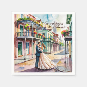 Servilleta De Papel Boda de acuarela NOLA de Nueva Orleans