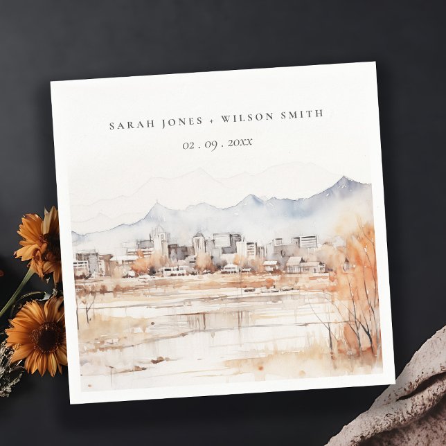 Servilleta De Papel Boda de acuarela Utah de Salt Lake City (Subido por el creador)