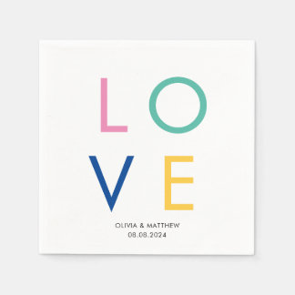 Servilleta De Papel Boda de AMOR mínimo moderno