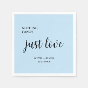 Servilleta De Papel Boda de amor nada lujoso azul cielo