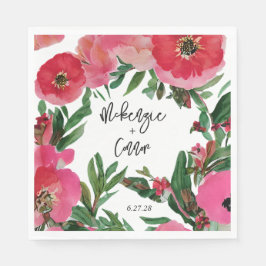 Servilleta De Papel Boda de anémona acuarela