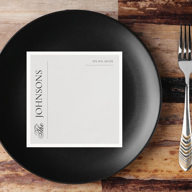 Servilleta De Papel Boda de apellido Gray Family de periódico de época (Subido por el creador)