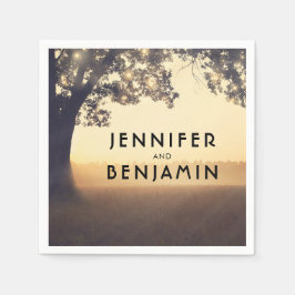 Servilleta De Papel Boda de árbol