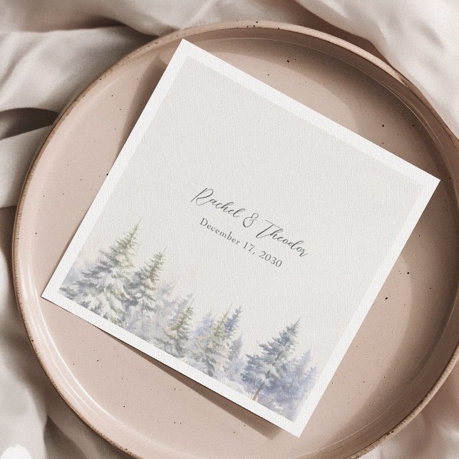 Servilleta De Papel Boda de árbol de pino rústico (Subido por el creador)