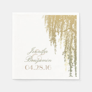 Servilleta De Papel Boda de árbol Willow