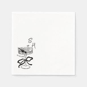 Servilleta De Papel Boda de bebidas minimalistas de Coquette Drake man