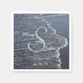 Servilleta De Papel Boda de Belleza de Costa