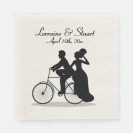 Servilleta De Papel Boda de bicicletas personalizado