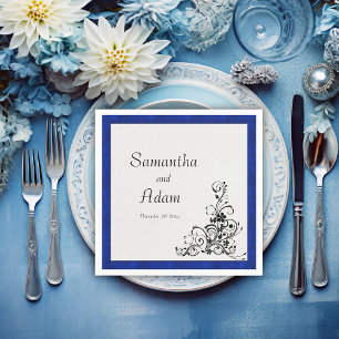 Servilleta De Papel Boda de Blue Velvet Elegance