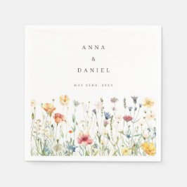 Servilleta De Papel Boda de Boho Moda Wildflower