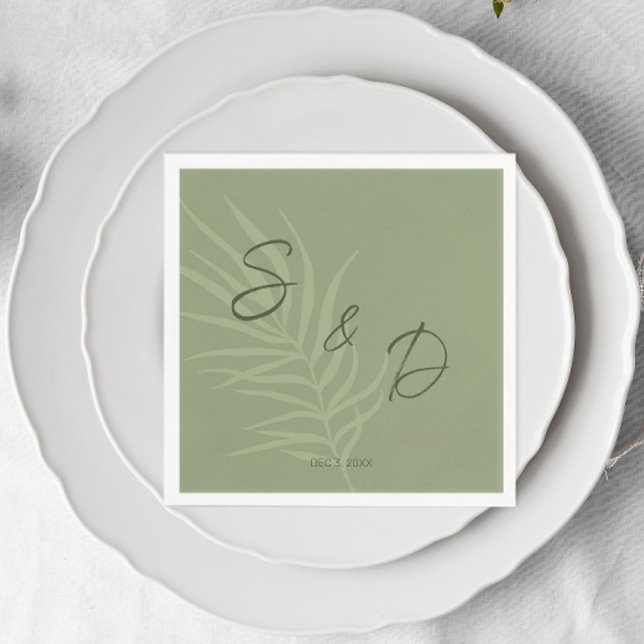 Servilleta De Papel Boda de Boho personalizado (Personalized Monogram Boho Napkins)