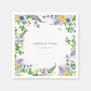 Servilleta De Papel Boda de Boho Wildflower ruso