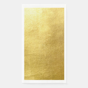 Servilleta De Papel Boda de borde blanco de oro metálico