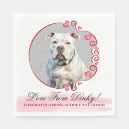Servilleta De Papel Boda de Bulldog americano Napkins con foto de perr