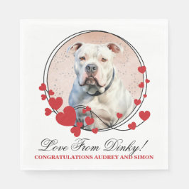 Servilleta De Papel Boda de Bulldog americano Napkins con foto de perr