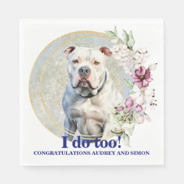 Servilleta De Papel Boda de Bulldog americano Napkins con foto de perr