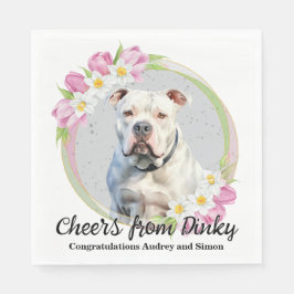 Servilleta De Papel Boda de Bulldog americano Napkins con foto de perr